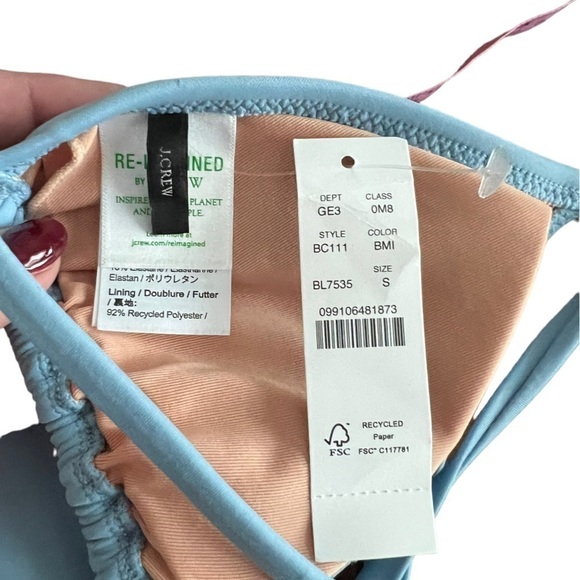 J. Crew - NWT Two Piece Bikini String Bikini Top & High Waisted Bottoms Sz S - Picture 12 of 12